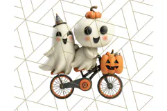 Retro Halloween Clipart Vintage PNG Graphics, 50s Holiday Product Image 4