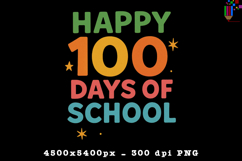 Happy 100 Days of School Sublimation Design Product Image 1