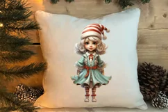 Christmas Little Girl Clipart Sublimation, Christmas PNG Product Image 4