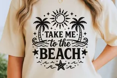 Take Me To The Beach Svg, Summer Vibes Svg, Vacation Svg. Product Image 5