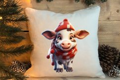 Cute Cow for Christmas Clipart Sublimation, Christmas PNG Product Image 4