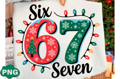 Six Seven 67 6 7 Christmas Xmas Meme PNG Product Image 1