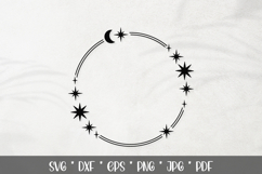 Celestial Frames SVG Files. Sun, Moon and Stars PNGs Clipart Product Image 4