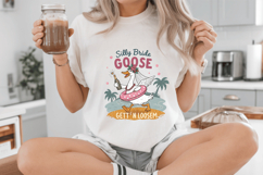Silly Bride Goose Gett’n Loose, Beach PNG Sublimation Design Product Image 3