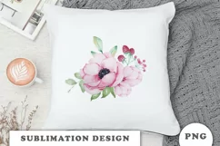 Watercolor flowers bouquet PNG Product Image 4