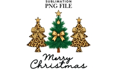 Christmas trees png design for T-shirts Product Image 1