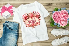Valentine Wooden Signs Watercolor Clipart Product Image 4