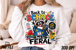 Back to School Back to Feral Raccoon PNG Product Image 4
