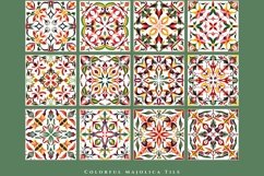 Colorful Portuguese Majolica Tile| Red Green Seamless Tile Product Image 4