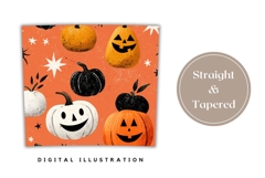 Cartoon Halloween Pumpkin Tumbler, Halloween Tumbler Design Product Image 4