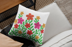 Colorful Garden Blooms Embroidery Design Product Image 3