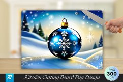 Classic Ornament Snowflake Holiday Cutting Board PNG Product Image 1