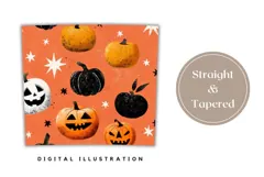 Cartoon Halloween Pumpkin Tumbler, Halloween Tumbler Wrap Product Image 4