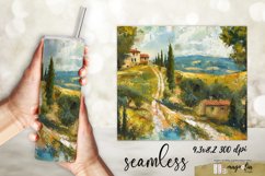 Oil painting texture seamless tumbler wrap sublimation png Product Image 2