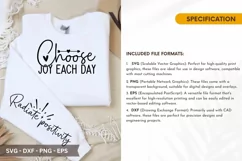 Choose Joy Each Day SVG Design - Sleeve T-shirt Design Product Image 4