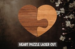 Heart Puzzle SVG,Laser Cut, Valentine Heart laser Cut Product Image 1
