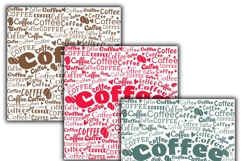 coffee digital papers, Coffee pattern, Coffee background Product Image 3