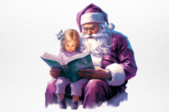 Christmas purple santa claus sublimation PNG Product Image 4
