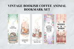 Vintage Bookish Coffee Animal Bookmark Set,Nostalgic Library Product Image 4