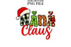 Nana Claus png design for T-shirts Product Image 1