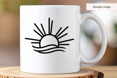 Hand Drawn Sun And Waves SVG Product Image 4