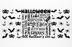 Halloween Word Art Can Glass Wrap SVG Product Image 4