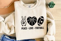 Peace Love Football Svg | Game Day Svg | Shirt Svg Product Image 4