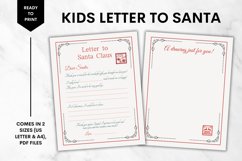 Printable Kids Letter To Santa Claus | Christmas Wish List 4 Product Image 1
