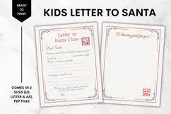 Printable Kids Letter To Santa Claus | Christmas Wish List 4 Product Image 1