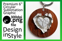 Elegant Heart Wall Decor: Sublimation Ornament Product Image 1
