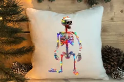 Christmas Skeleton Sublimation Clipart, Christmas PNG Product Image 4
