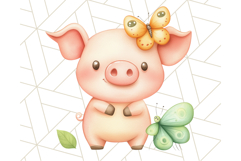 Cute Animal Friends Clipart PNG, Whimsical Spring Animal Duo Product Image 4