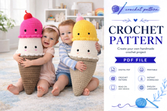Ice Cream Cone Amigurumi Crochet Pattern PDF Product Image 2