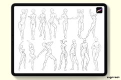 Female Pose Procreate Brushes | Figure | Stamps Product Image 2