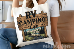 RV Camping Life PNG, Vintage Motorhome Adventure Sublimation Product Image 4