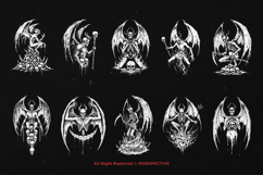 10 Bundle Dark Art Hell Demon Skull Death Grim Reaper Tattoo Product Image 6