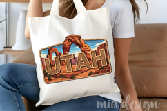 Utah State PNG, Vintage Delicate Arch Desert Sublimation Product Image 5