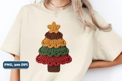Crochet Yarn Christmas Tree PNG, Christmas tree PNG Product Image 3