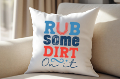 Rub Some Dirt On It Funny Baseball SVG T-Shirt Design Product Image 4