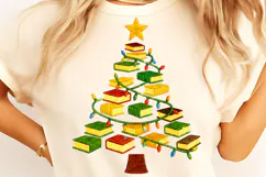 Christmas tree PNG, Meowy Christmas PNG, Bow Christmas tree Product Image 4