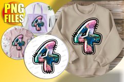 4 Doodle Letter Valentine Sweet Joyful Vibe! Product Image 1