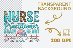 Nurse Practitioner PNG, NP Brain and Heart Sublimation Product Image 4