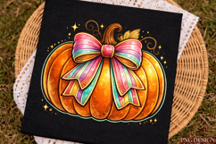 Pink Pumpkin Coquette Sublimation Design, Product Image 6