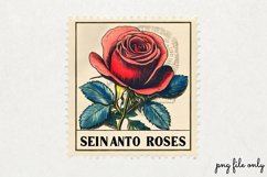 Valentines Romantic Retro Style Stamp Clipart PNG Product Image 1