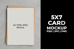 Boho Wedding Invitation Mockup 5x7 PSDJPG Digital Download Product Image 4