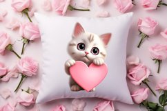 Valentine Cat Peeking Around Clipart Product Image 4