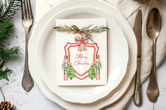 Watercolor Christmas Crest DIY Clipart Product Image 4