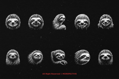 10 Bundle Dark Art Sloth Slow Jungle Claws Animal Skull Product Image 6