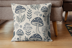 Scandinavian Mushroom Folk Scrapbook Paper, Digital Paper Product Image 4