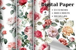 Flower Pattern Background Wallpaper Digital Paper_20 Product Image 1